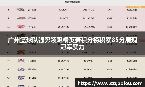 广州篮球队强势领跑精英赛积分榜积累85分展现冠军实力